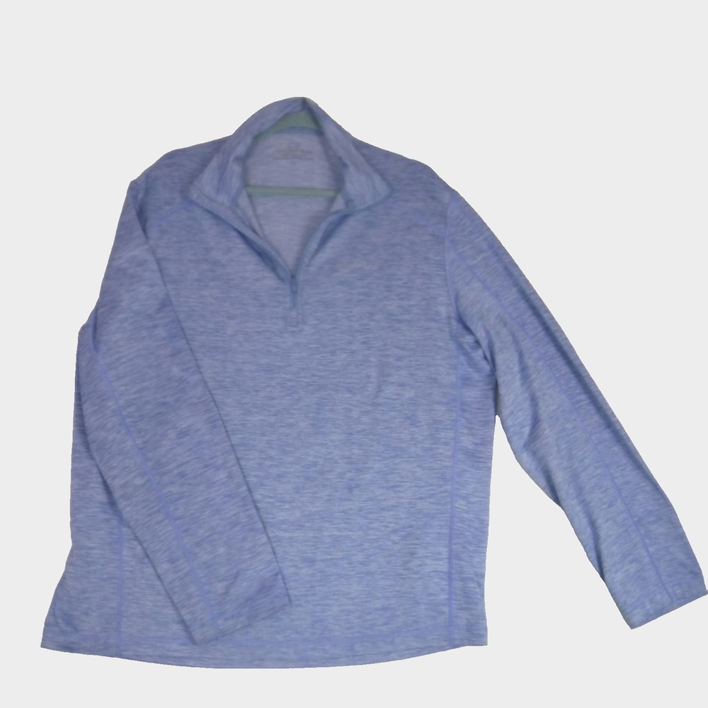 Vineyard Vines Pullover Mens‎ Large Lt Blue Performance Quarter Zip Long Sleeve